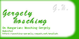 gergely wosching business card